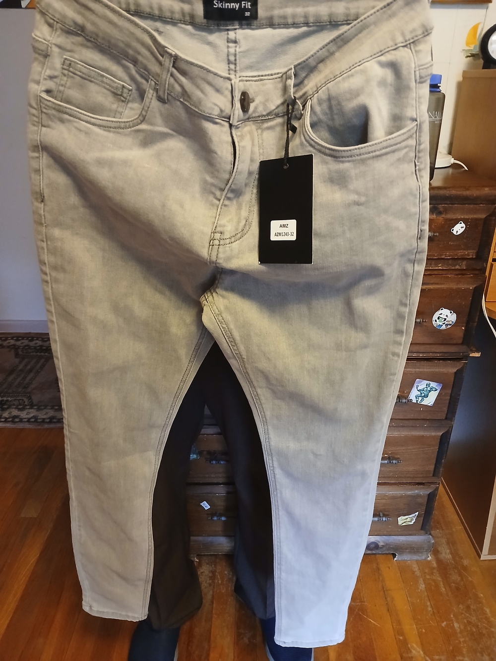 Skinny Fit Men’s Jeans in Light Gray